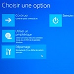 Ecran bleu de menu windows 10